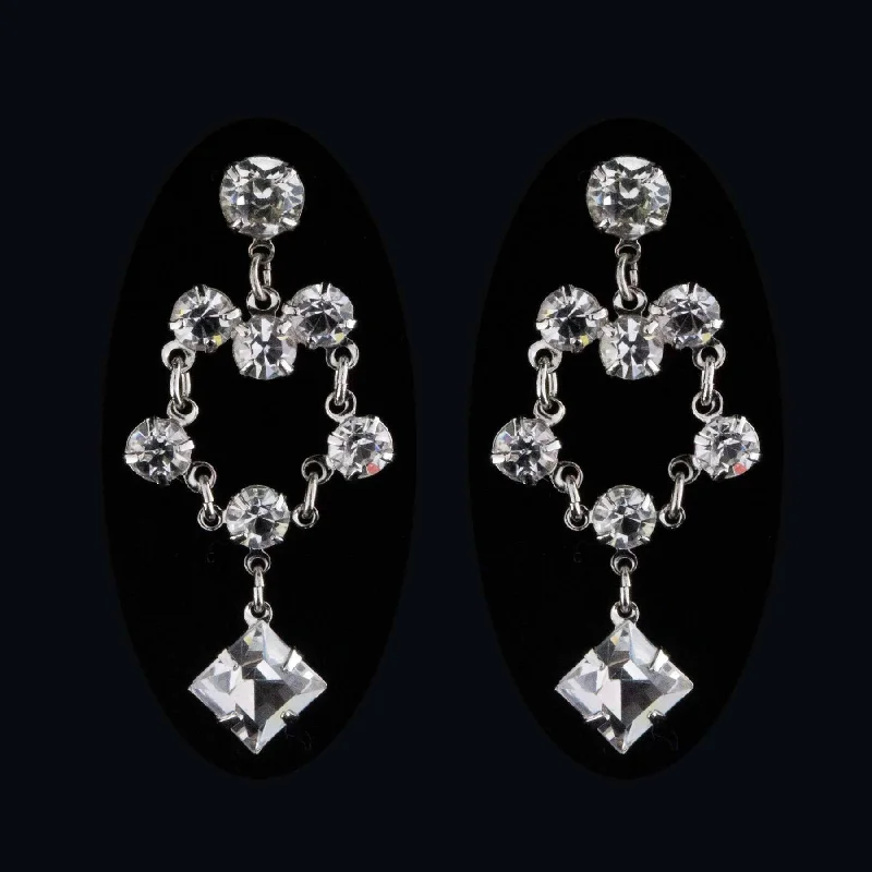 Best hoop earrings with sparkling cubic zirconia for a brilliant, budget-friendly effect-1928 Jewelry Draped Austrian Crystal Dangling Earrings