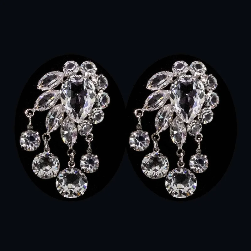 Classic hoop earrings with a thin profile for a sleek and subtle style-1928 Jewelry Multi-Shape Austrian Crystal Dangle Earrings