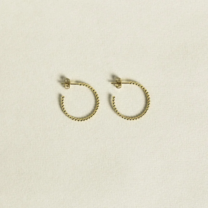 Hoop earrings with infinity loop designs for a continuous and eternal shape-Beaded Medium Hoops