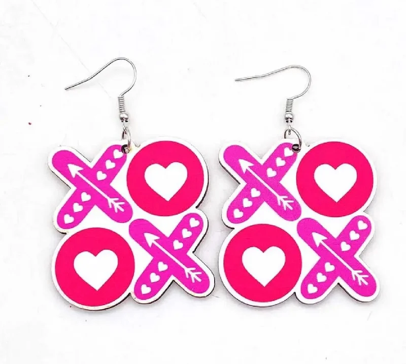 Hoop earrings with polished metal for a shiny and high-quality finish-Beautiful XOXO Valentine’s Earrings