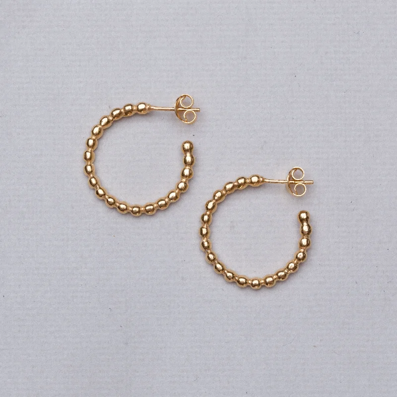 Medium hoop earrings for an everyday look with the perfect balance of style-Bobble Hoop Earrings