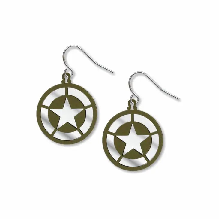 Hoop earrings with hammered textures for a boho-chic and rustic vibe-Invasion Star Earrings