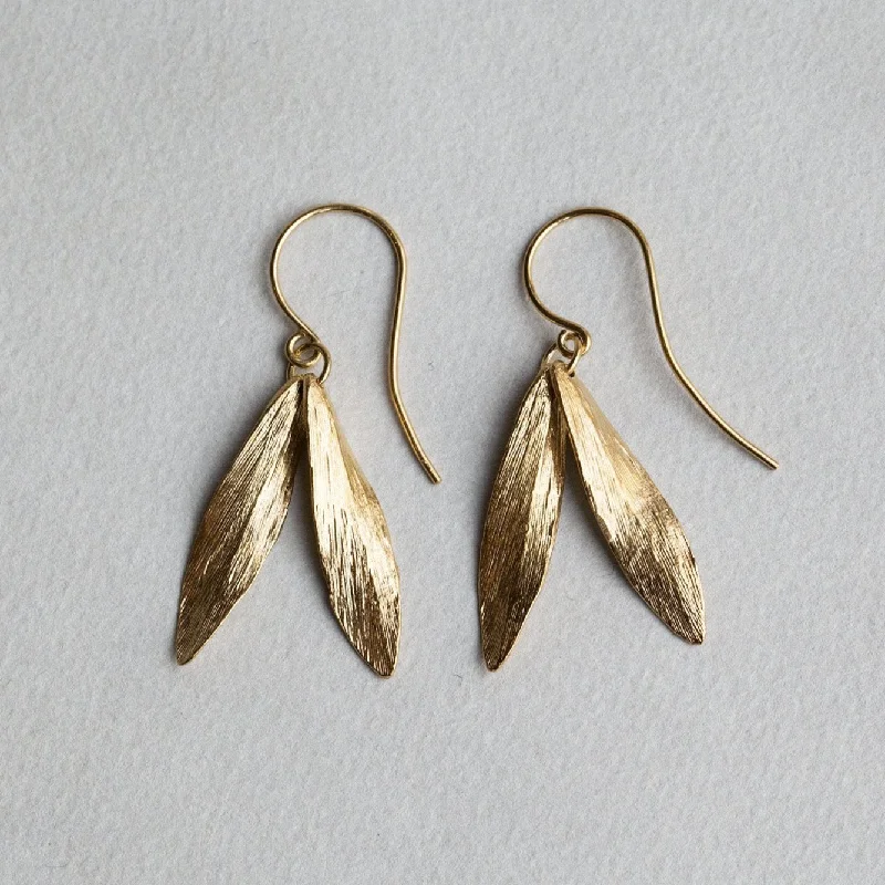 Best hoop earrings with detachable studs for a versatile and adjustable accessory-Double Leaf Earrings