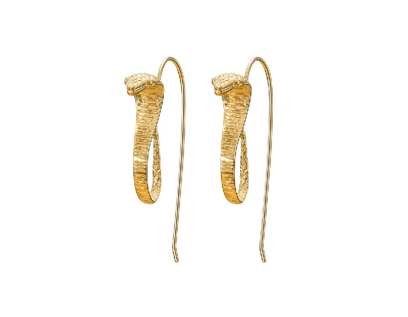 Best hoop earrings with gemstone accents for a colorful and elegant appearance-Cobra Earring