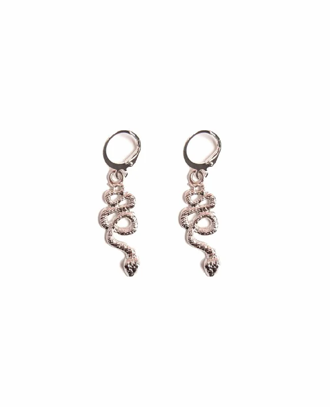 Best hoop earrings with stacked layers for a dimensional and bold look-Dangling Serpent Earrings