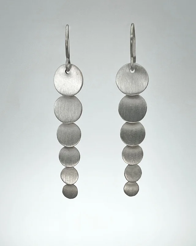 Hoop earrings with a matte black finish for a sleek, edgy vibe-Jane Diaz Disc Cascade Earrings