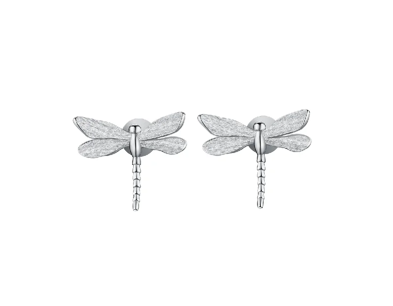 Hoop earrings with cut-out designs for a creative and lightweight effect-Dragonfly Stud Earring