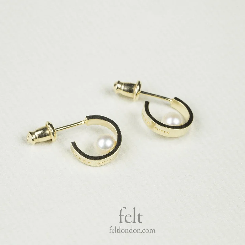 Hoop earrings with snake print designs for an edgy, wild appearance-Pearl on the Inside Hoops