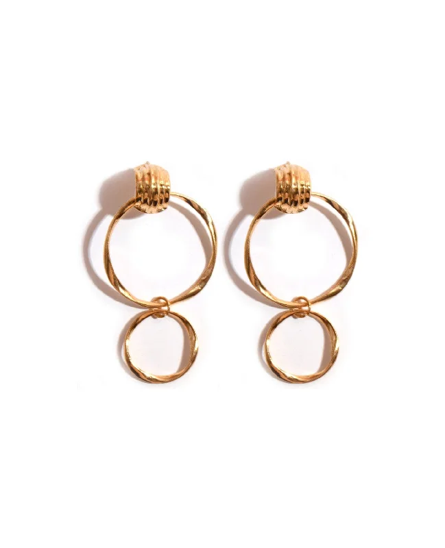 Hoop earrings with multi-tone finishes for a colorful and layered effect-Elegant Encircled Earrings