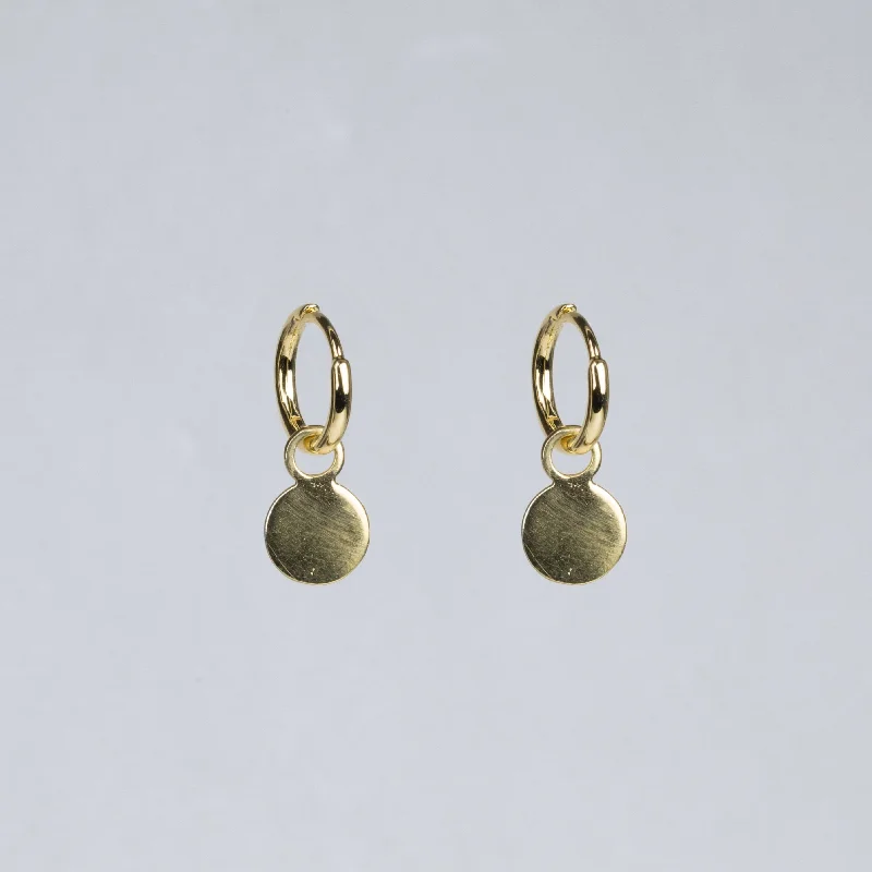 Hoop earrings with gold accents for a warm, elegant statement piece-felt's Charmed Hoop Earrings - Disc