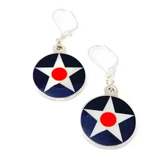 Large hoop earrings for a bold and statement-making fashion accessory-Flight Star Earrings