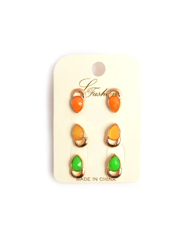 Hoop earrings with oversized designs for a bold, fashion-forward statement-Fresh Colors Earring Set