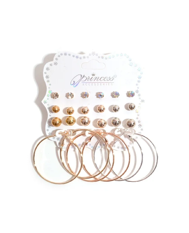 Hoop earrings with polished metal for a shiny and high-quality finish-Girl Hoop Earring Set