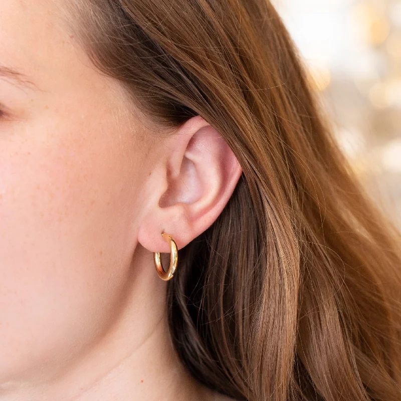 Best hoop earrings with minimal embellishments for a sleek and modern look-Tube Hinged Hoop Earrings in Gold & Silver