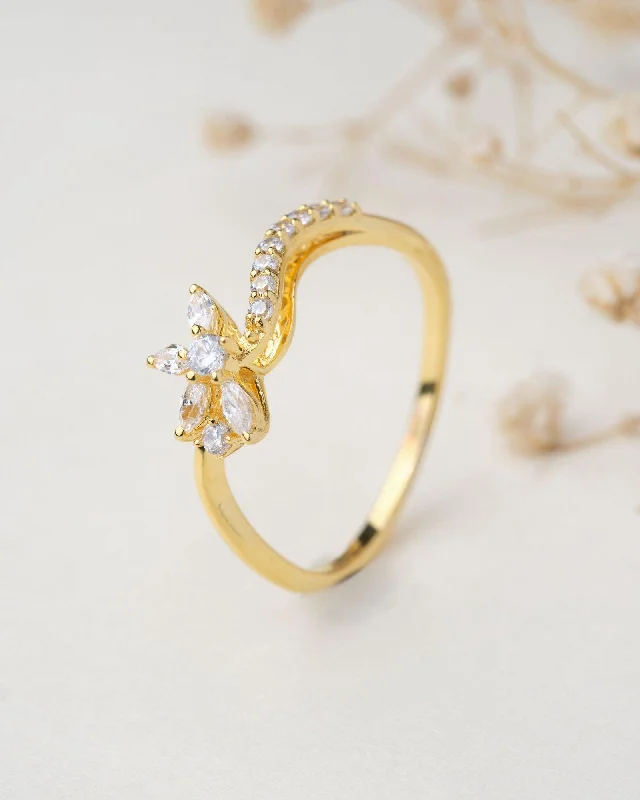 Hoop earrings with pearl accents for a chic and classic style-Kerrie 18Kt Gold & Diamond Ring