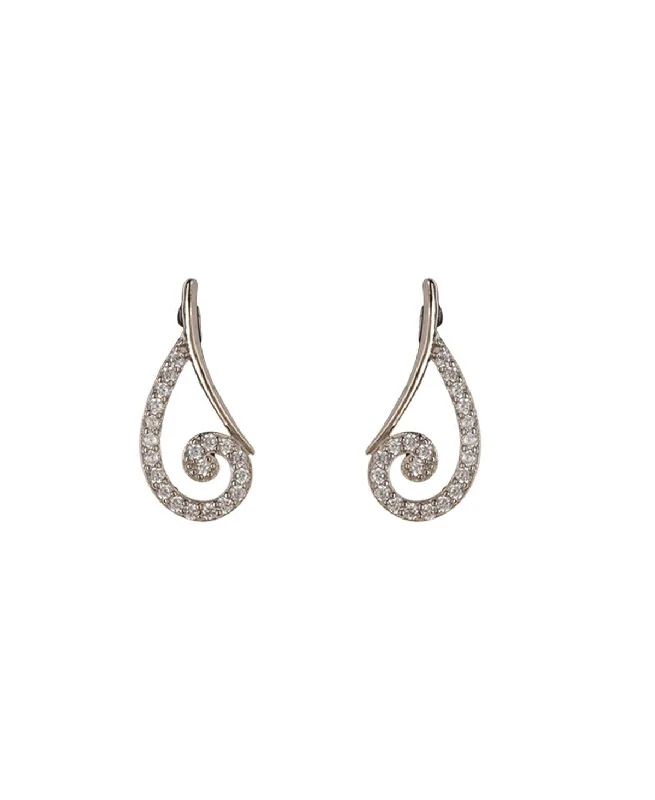 Lightweight hoop earrings for comfortable and all-day wear-Graceful Silver hanging Earring