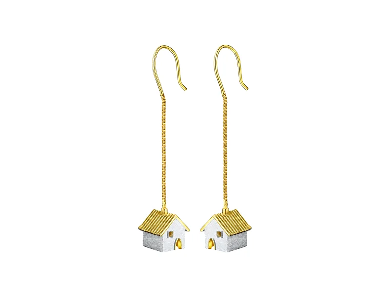 Hoop earrings with luxe velvet finishes for a rich and luxurious touch-Home Sweet Home Earring