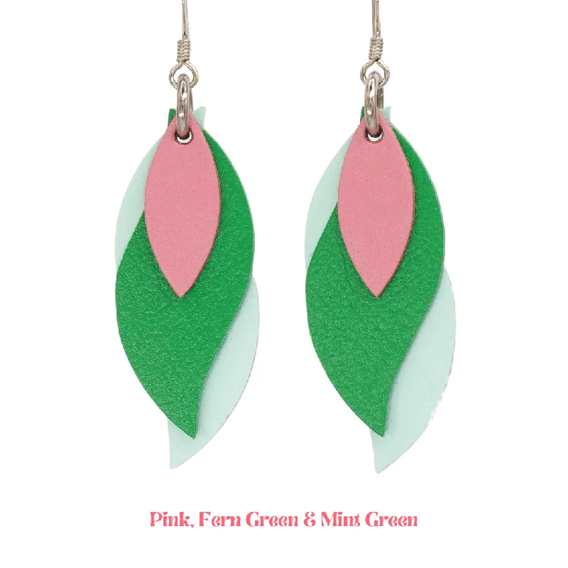 Pink, Fern Green, Mint Green