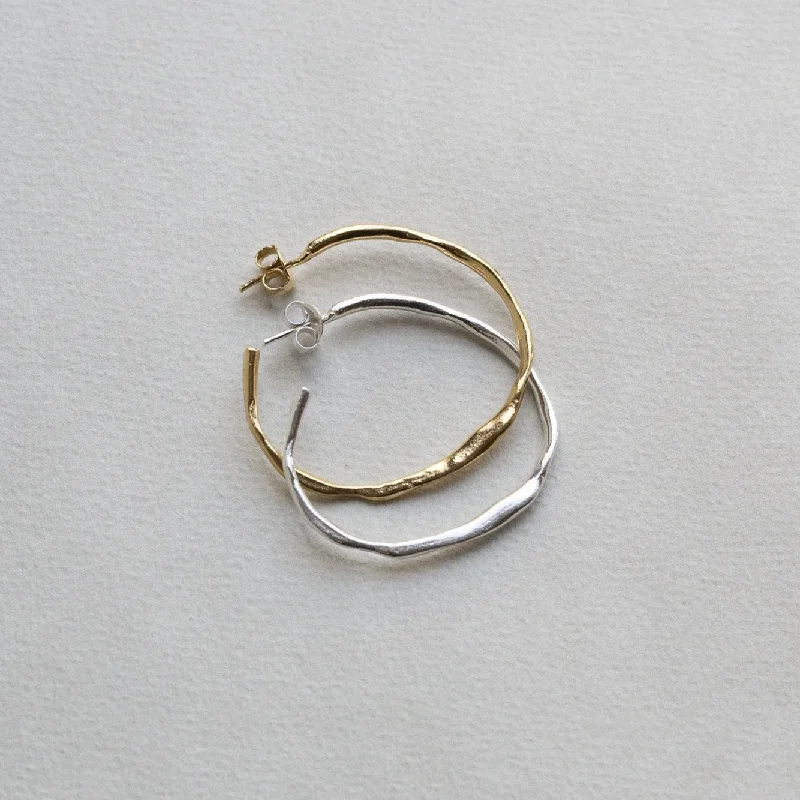 Best hoop earrings with smooth ceramic finishes for a polished, clean style-Large Irregular Hoops