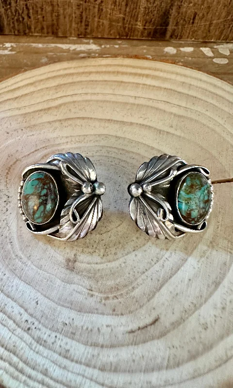 Hoop earrings with circle designs for a classic and timeless shape-MARY ELLEN SHADOWBOX Turquoise and Sterling Silver Earrings