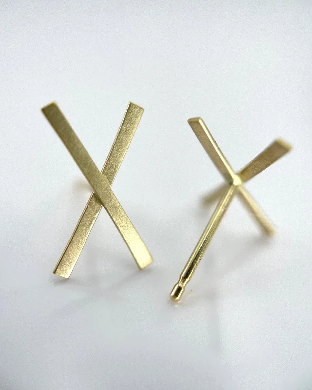 Best hoop earrings with geometric cuts for a sharp, modern appeal-Carla Caruso Mini X Studs Earrings