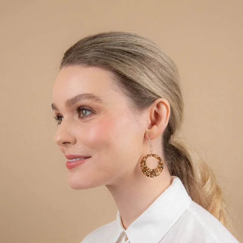 Hoop earrings with tortoiseshell designs for a chic and classic style-Mintcloud Dangle - MOD Hoops