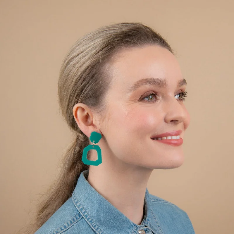 Best hoop earrings with hammered gold for a rustic yet elegant look-Mintcloud Dangle - Square Hoops