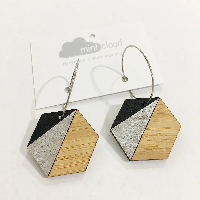 Hoop earrings with oversized designs for a bold, fashion-forward statement-Mintcloud Dangles - Geo Spectrum*