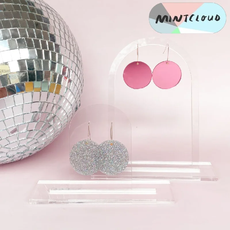 Best hoop earrings with satin ribbons for a soft, feminine appearance-Mintcloud Earrings - Disco Dot Dangle