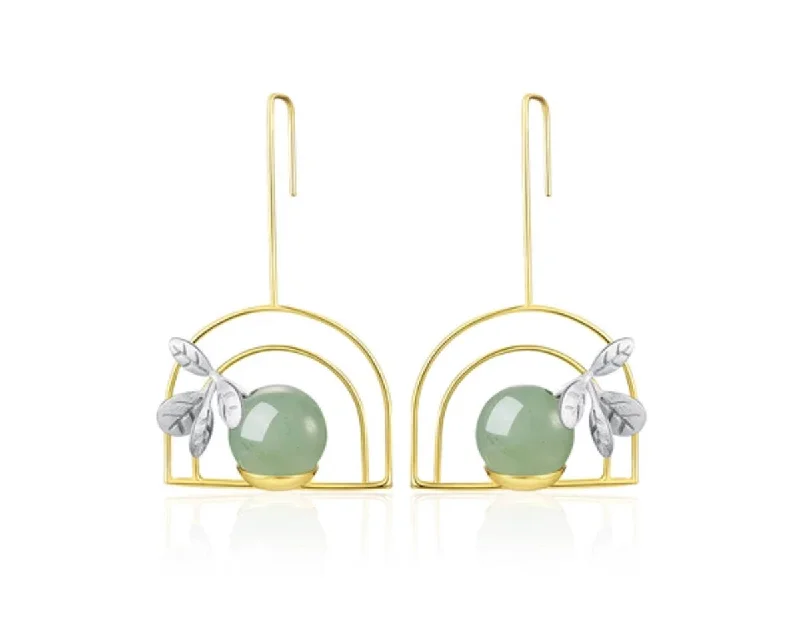 Hoop earrings with circle designs for a classic and timeless shape-Potted Plant Earrings