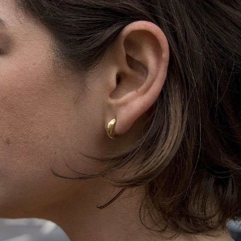 Hoop earrings with gold accents for a warm, elegant statement piece-Small Irregular 'Chilli' Hoops