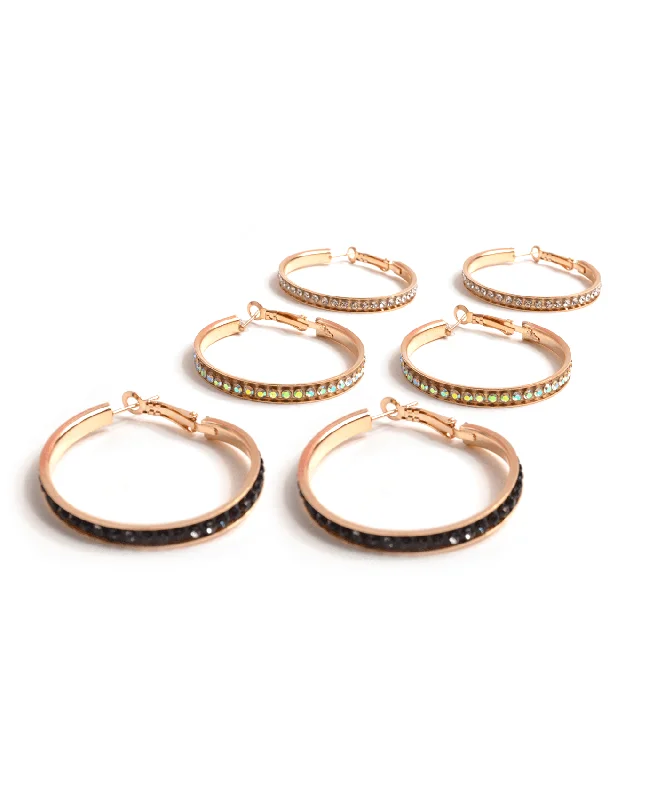 Best hoop earrings with infinity designs for a timeless and meaningful symbol-Sparkle Hoop Earring Set