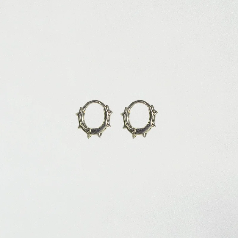 Best hoop earrings with snake-inspired designs for an edgy and fierce vibe-Spiky Hoops