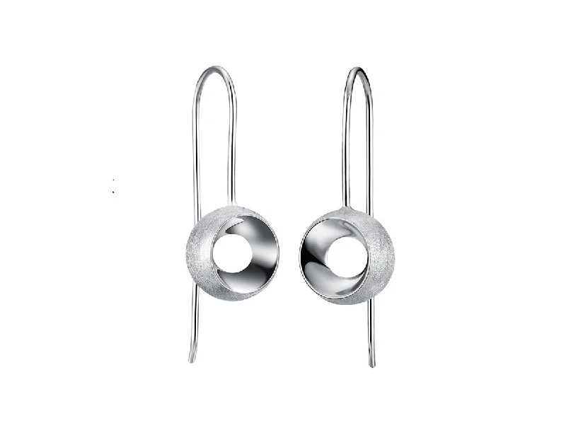 Hoop earrings with heart-shaped frames for a romantic and feminine look-Stereoscopic Earring