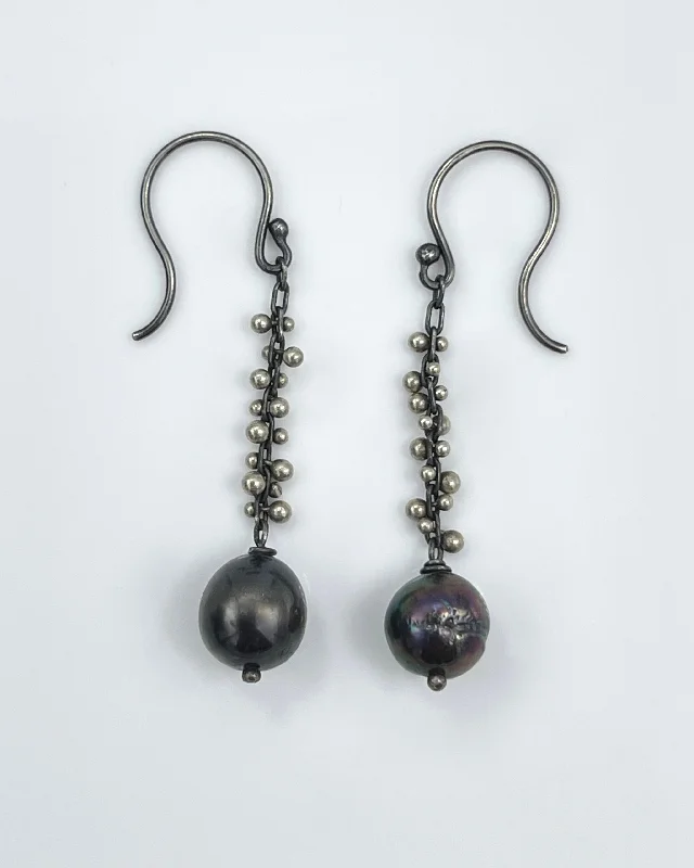 Best hoop earrings with tribal designs for a cultural and exotic aesthetic-Ten Thousand Things Black Pearl Earrings