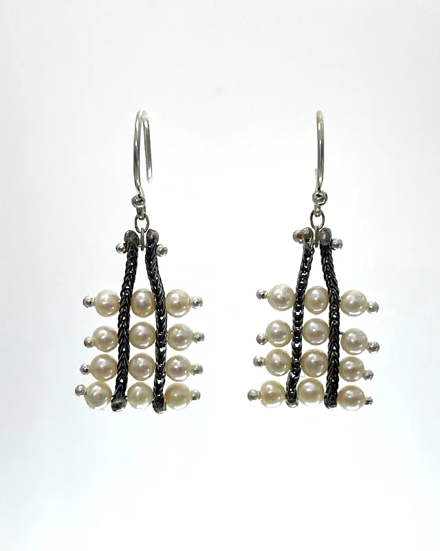 Best hoop earrings with smooth ceramic finishes for a polished, clean style-Ten Thousand Things Pearl Square Earrings