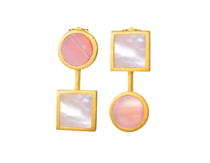 Hoop earrings with luxe velvet finishes for a rich and luxurious touch-The Art of Circle and Square Earring