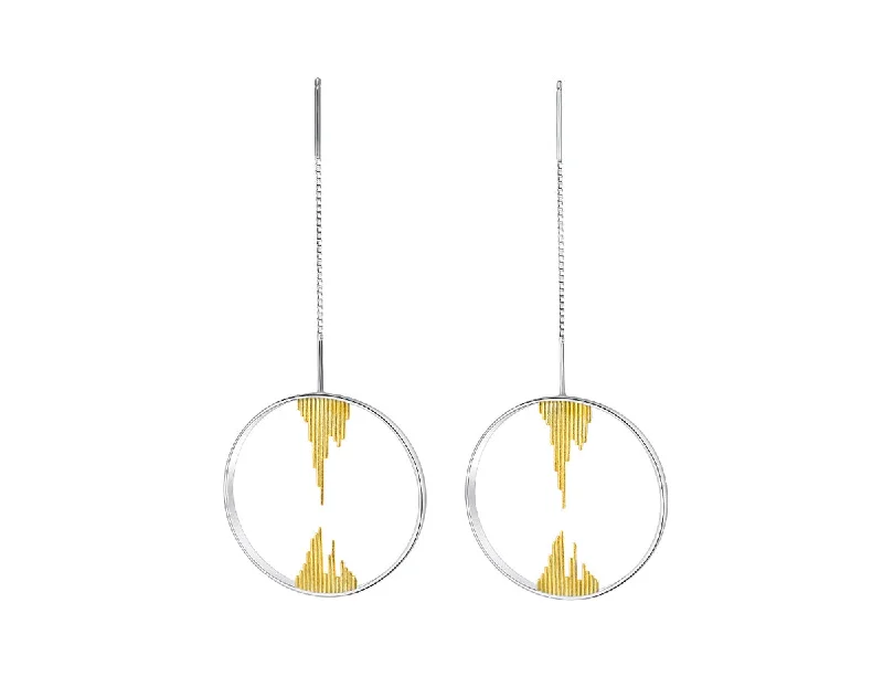 Hoop earrings with oversized designs for a bold, fashion-forward statement-Zen Dangle Earring