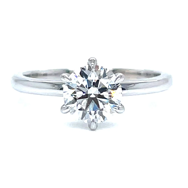 Rings with raw topaz for icy charm -14K 1.09ct Solitaire Laboratory-Grown Diamond Engagement Ring