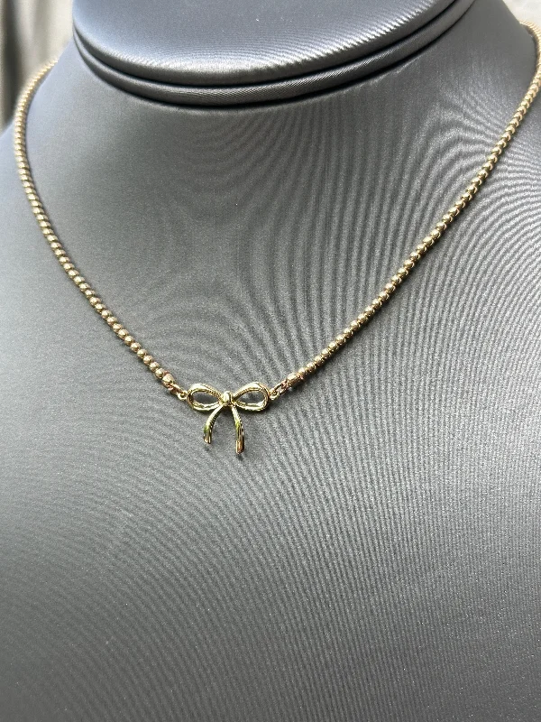 Necklaces and pendants with zodiac constellation designs for an astrological touch-14K Beaded Bow Necklace