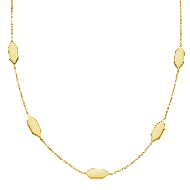 Best necklaces and pendants with matching earrings for a coordinated, elegant look-14K Elongated Hexagon Link Necklace