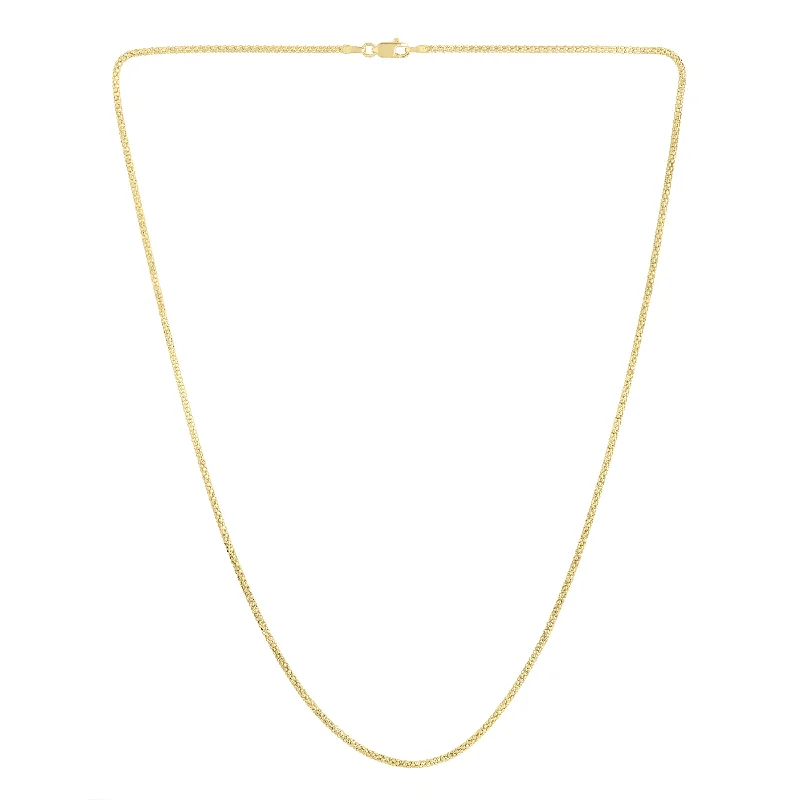 Beautiful necklaces and pendants with gemstone teardrops for an elegant effect-14K Gold 1.65mm Popcorn Chain