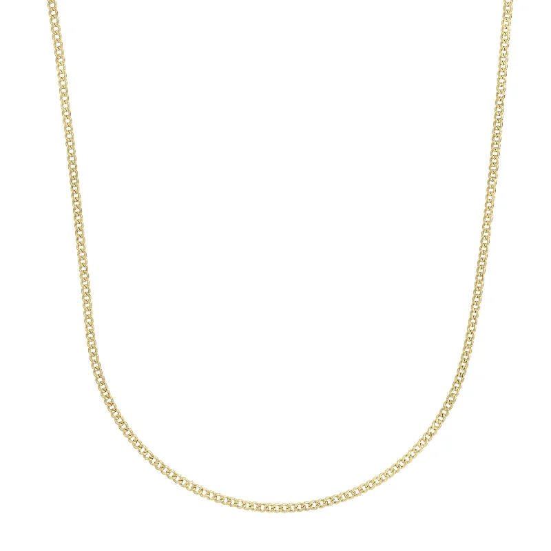 Best necklaces and pendants with art deco elements for a vintage, glamorous design-14K Gold 2.2mm Light Gourmette Chain