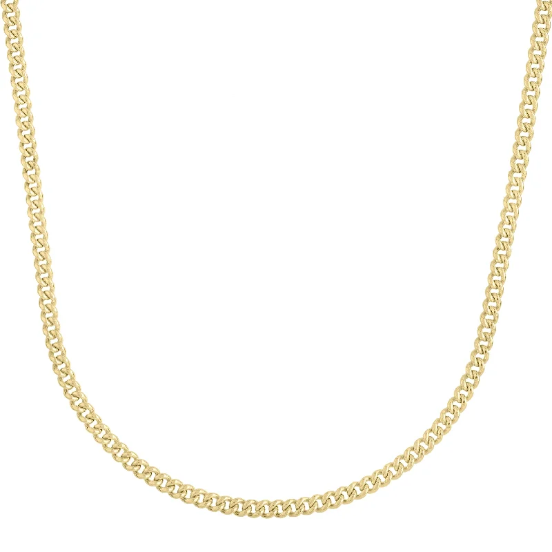 Best necklaces and pendants with layered designs for a chic, stacked look-14K Gold 3.65mm Light Gourmette Chain