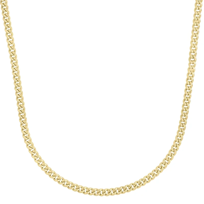 Best necklaces and pendants with glowing moonstone for an ethereal glow-14K Gold 4.1mm Light Gourmette Chain