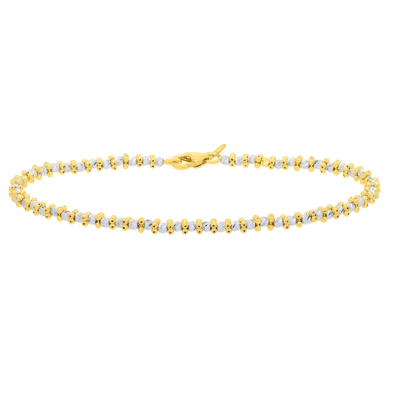 Layered necklaces and pendants for a trendy and fashionable stacked look-14K Gold Pallina Bead TT Chain