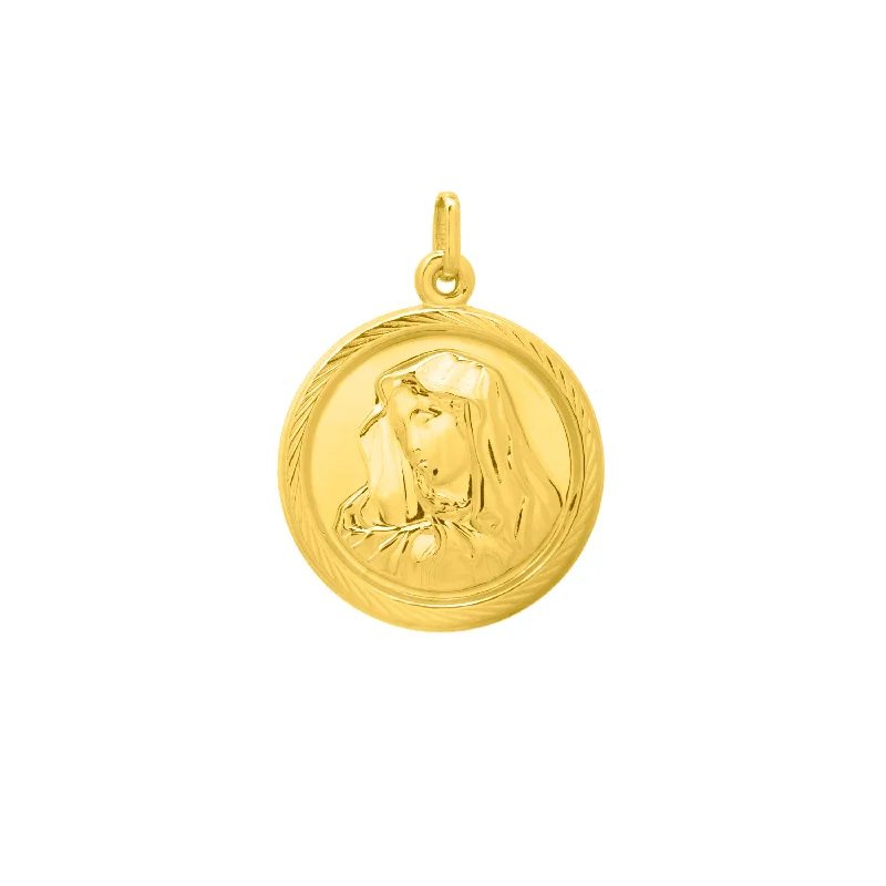 Best necklaces and pendants with vintage coin pendants for a unique accessory-14K Gold Religious Virgin Mary Pendant