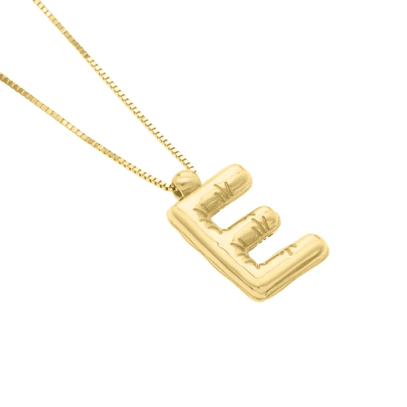 Elegant necklaces and pendants with onyx stones for a sleek, polished look-14K Helium Initial E Pendant