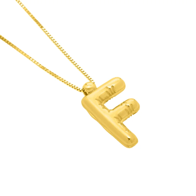 Best necklaces and pendants with statement designs for a fashionable accessory-14K Helium Initial F Pendant