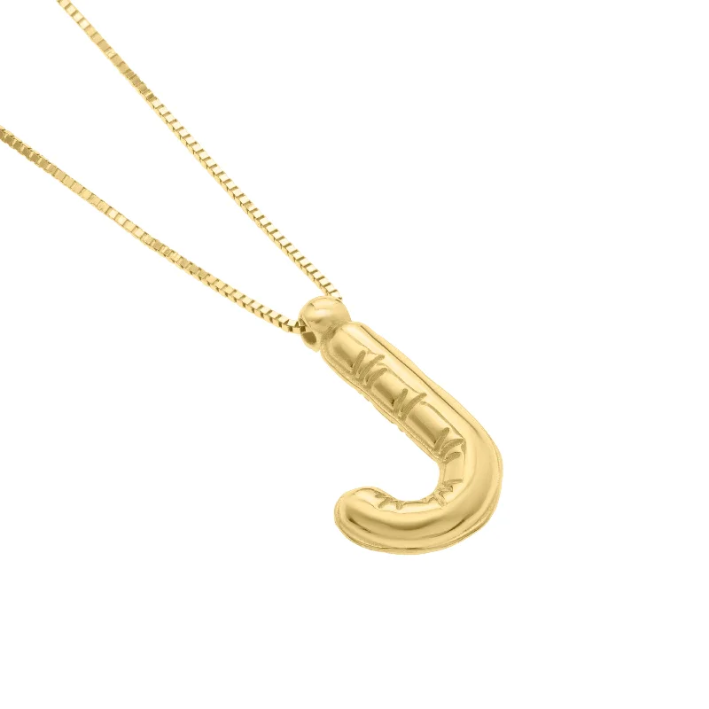 Necklaces and pendants with love knot designs for a romantic, meaningful symbol-14K Helium Initial J Pendant